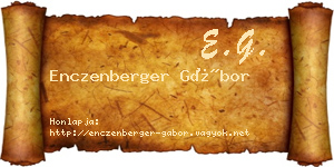 Enczenberger Gábor névjegykártya
