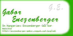 gabor enczenberger business card